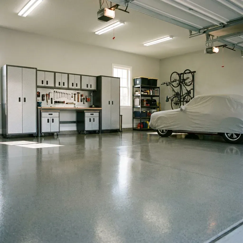 Epoxy Flooring & Garage Floor Coatings process close-up