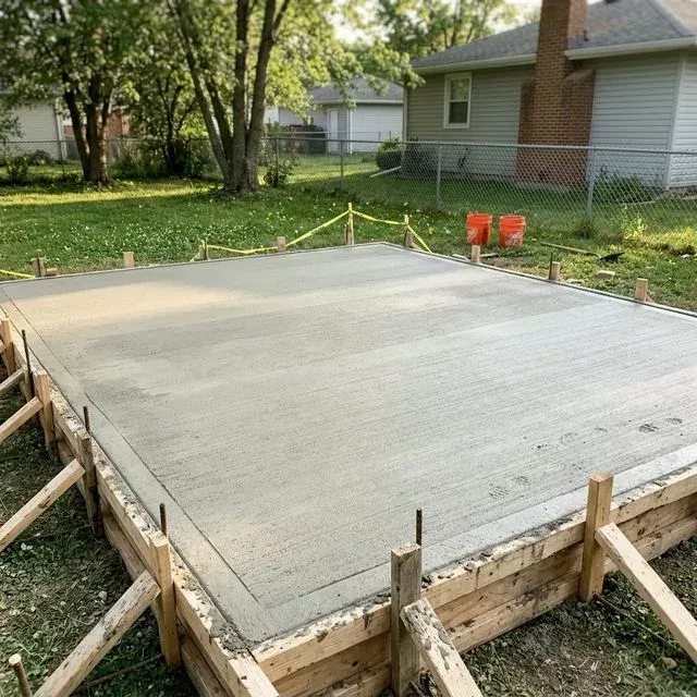Concrete Driveway Installation process close-up